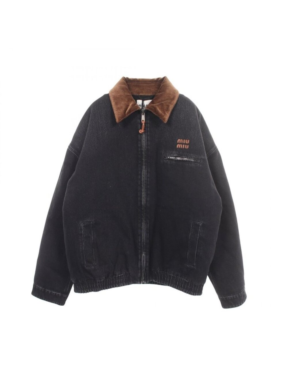 Miu Miu Denim Jacket Nero Padd Washed Black